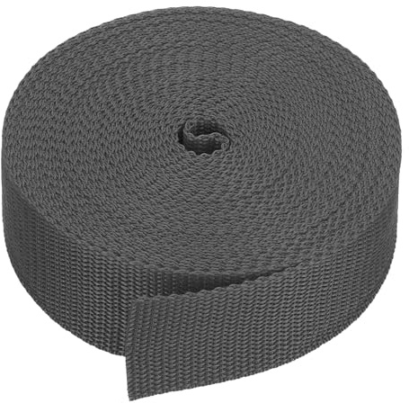 PATIKIL Sangle en Polypropylène de 10 Yards, 1,5 Pouce, Rouleau de Sangle Lourde pour Chaise pour l'Intérieur et l'Extérieur, Escalade DIY, Artisanat, Gris Foncé