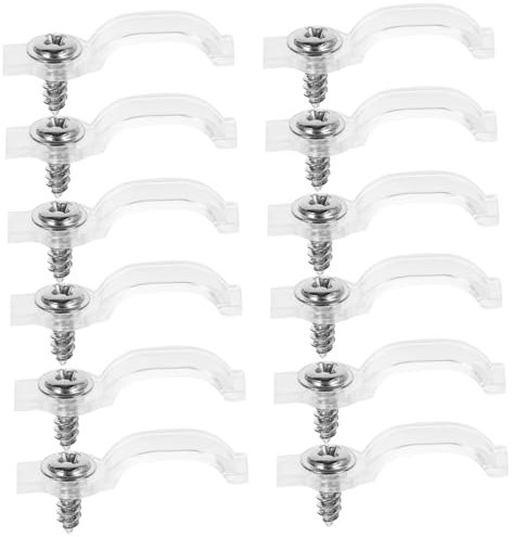 MOLUCKFU 100 Stück LED Lichtschlauch Clips Einseitige Montageklammern Zur Befestigung Von 10 Mm Lichtstreifen Kabelhalterung Für Decke Und Wände Stabile Kabelbinder Für Sichere