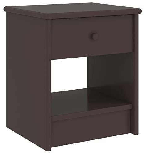 ShGaxin Nachttisch, Nachtschrank, Nachtkonsole, Bedside Tables, Nachtkästchen, Beistellschrank, Nachtkommode, Nightstand, Dunkelbraun 35x30x40 cm Kiefer Massivholz