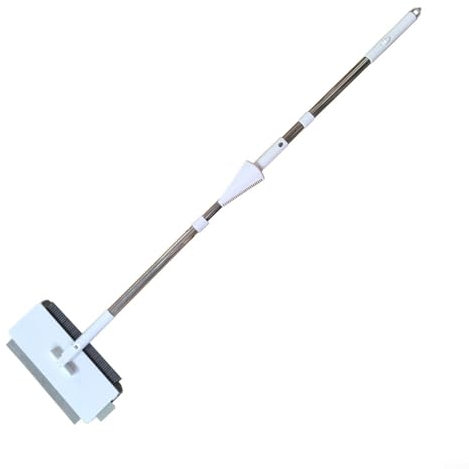 CWOQOCW Balai à franges professionnel en microfibre avec 3 tampons en chenille réutilisables pour le nettoyage du sol en bois dur, stratifié, carrelage, balai à poussière rétractable