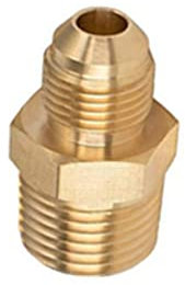 Homoyoyo 2pcs Npt to Flare Adapter for Gas Brazier Solid Coupler Connector Suitable for Propane Tank and Hose Connector