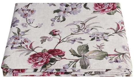 Tela decorativa cubretodo Gran Foulard cubresofá algodón con estampado floral (gris rosado, 160 x 270 cm)