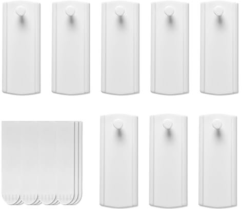 8 clavos y 12 tiras adhesivas extraíbles, 3 x 7,5 cm, ganchos autoadhesivos, clavos autoadhesivos para marcos de fotos, ganchos para cuadros sin clavos, para colgar imágenes, ganchos para fotos sin