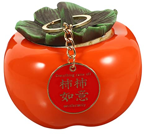 Adorno para Naranja de Compacta de Cerámica Caqui Figura Escritorio