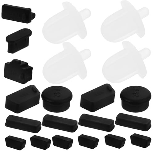 VILLCASE 24 Stück Silikonstopper Für Pc-Motherboard-anschlüsse Staubschutz Zur Schutzabdeckung Portstopfen Aus Haltbarem Material