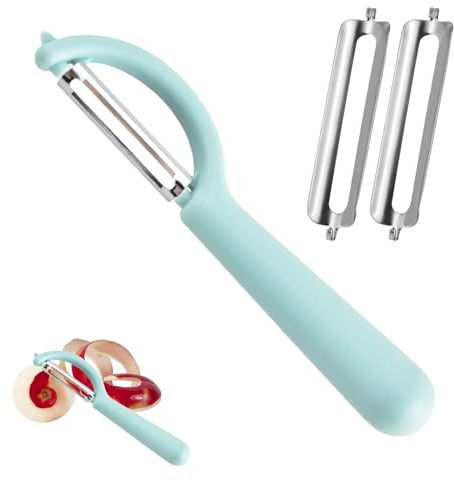Sparschäler,Kartoffelschäler Ersatzteile,Schälmesser Küchenhelfer,Julienne Schäler,Peeler Microplane Universell,für Apfelschäler Spargelschäler Gemüseschäler,Ersatzklinge (Blau)