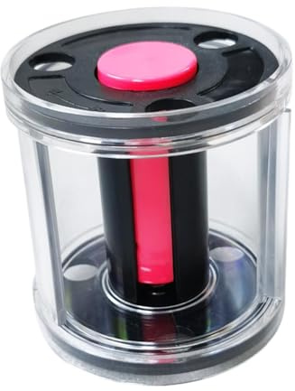 MotiveTech Contenedor para Cintas de Baile, Organizador de Cintas de Gimnasia, Accesorio práctico para Entrenamientos, Rosa Roja