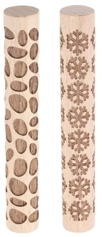 QUARKZMAN 2pcs Rullo In Legno Per Argilla 4 Rulli Per Ceramica Rulli DIY