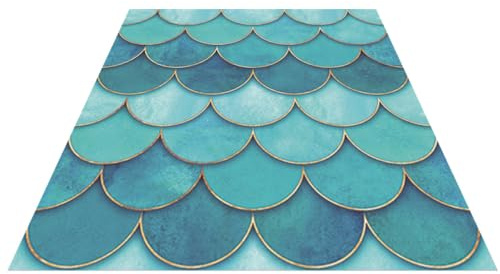 UKCOCO Pegatina Pared Autoadhesiva Patrón Escamas de Sirena Vinilo Decorativo Extraíble para Cocina Baño Azulejos Habitaciones Infantiles y Hogar Fácil Instalación