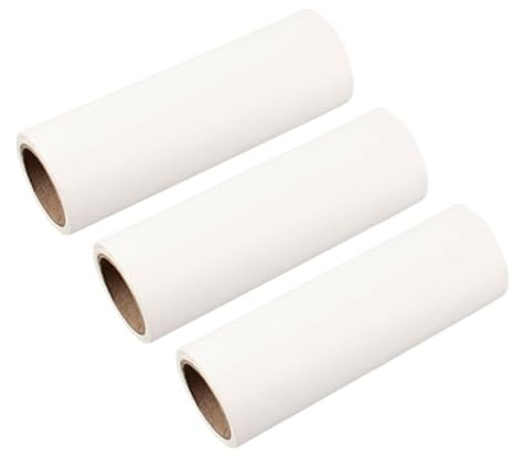 Happyyami 90 Fogli Carta Adesiva per Rotolo Levapelucchi Accessorio Ricarica Rotolo Adesivo per Pelo Animale e Polvere Carta Gommata Rimovibile per Tessuti e Mobili Confezione