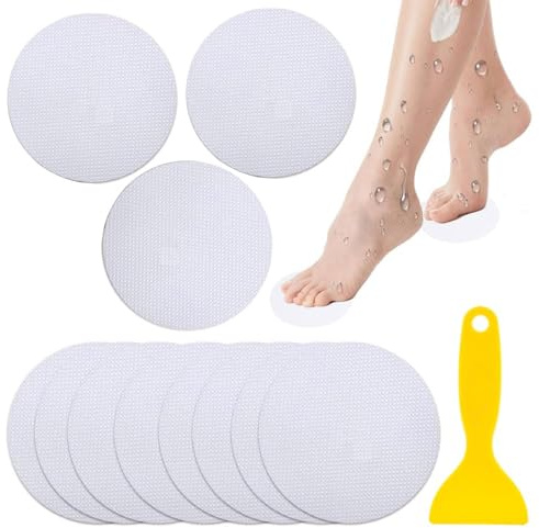 BetterJonny 36 PCS Anti Slip Bathtub Strips, Transparent Adhesive Shower Sticker for Bathtub Non-Slip Strip Stickers Anti Skid Tape Flooring Safety Tape Mat with Scraper for Bath Shower (Circular)