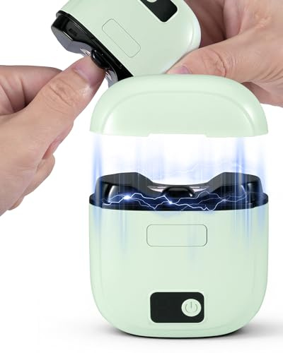 Lizoak Elektrischer Nagelknipser Leiser, Nageltrimmer mit LED-Licht, 3 Geschwindigkeiten, Schneiden & Polieren in Einem, Sicher für Alle Altersgruppen, Sicherheit für Groß & Klein