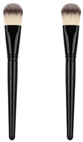GALPADA Cepillo Aplicador de Mascarilla Facial de Nylon 2 Piezas Negro Pincel para Mascarilla de Barro Herramienta de Belleza para Cuidado del Rostro Uso en Casa y Viaje