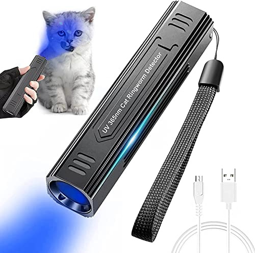 CAZSTYK Lampe de poche UV à lumière noire pour détecteur de vêtements d'animaux domestiques