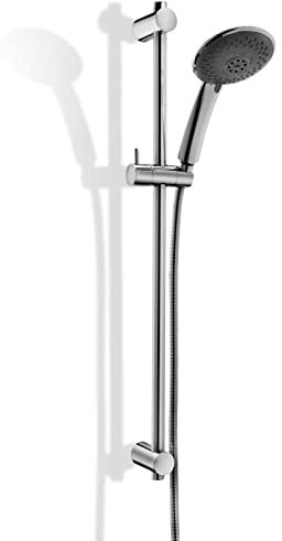 Saliscendi Paffoni PRESTIGE completo per doccia con asta doccia in metallo, supporto doccia scorrevole, doccetta 4 getti e supporti regolabili in ABS