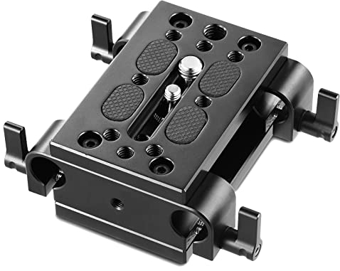 SMALLRIG Flat Base Tripod Mount with 15mm Rail Clamp Rod Clamp 1798