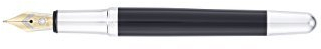 Waldmann Füllhalter Pocket, schwarz, Sterling Silber, 18Kt Goldfeder bicolor: mittel (M)