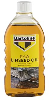 Bartoline Raw Linseed Oil 250ml – Premium Wood and Stone Treatment Restores Natural Oils, Enhances Sheen and Adds Water-Resistant Protection for Indoor/Outdoor Use