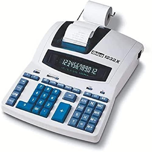 Rexel Ibico 1232X Profi-Tischrechner, schwarz/blau, mit Digitron-Display