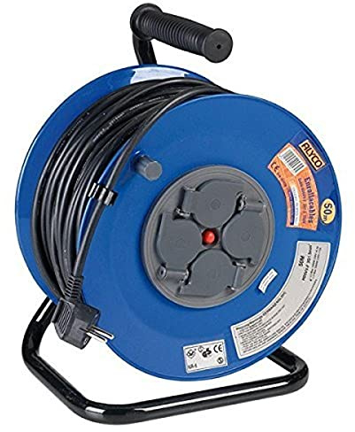 Alyco 199405 - Enrollacables 25m cable tipo H05VV-F 3G 1.5 mm2 clase IP40 con tapa de seguridad
