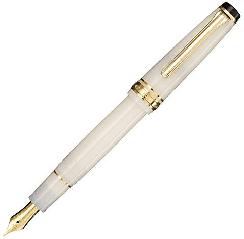 Sailor Professional Gear Slim Shiki-Oriori Fountain Pen, Ivory Lame - MF