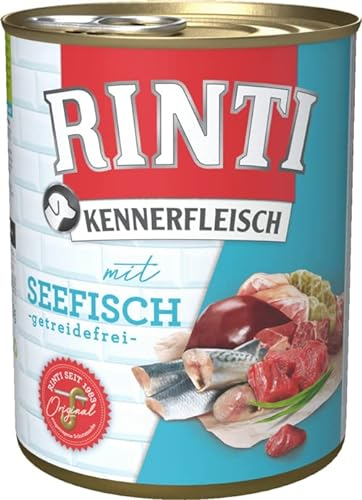 Rinti Hunde-Nassfutter Kennerfleisch pur Seefisch 6x800g