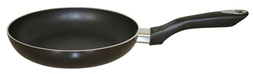 IMUSA 8in Bistro Aluminum Nonstick Fry Pan with Cool Touch Handle, Small Skillet for Eggs, Omelets, Sauteing, and Everyday Cooking, Black