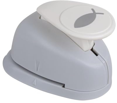 Rayher perforatrice fantaisie poisson p décoration, 2,54cmø (1'') gris, 69036000