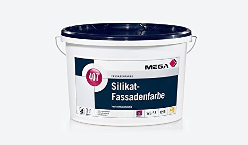MEGA, Silikat-Fassadenfarbe, Dispersions-Silikat-Fassadenfarbe, 12,5 l