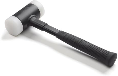 Hultafors Rückschlagfreier Schonhammer STFS 50(50 mm), 823315, Stahlstiel mit Gummigriff, Die Nylonschlagflächen sind auswechselbar und verfügen über eine Härte von 70 Shore, schont Werkstücke