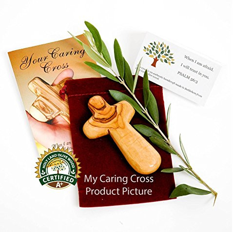 My Caring Cross - Certified Olive Wood Holding/Caring Cross Gift Set
