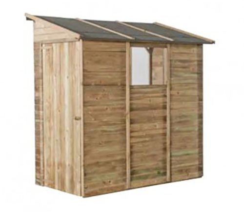 Probric Casetta in Legno Addossata 201 x 105 x 217 cm, Modern, Natural