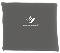 Moor Wärmekissen 22x19 cm mit Fleecebezug in Basaltgrau, Wärmflasche, Heizkissen, Wärmekompresse