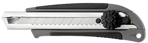 Westcott E-84006 00 18 mm Professional Snap Off Blade Knife with Soft Grip Plastic Handle - Grey