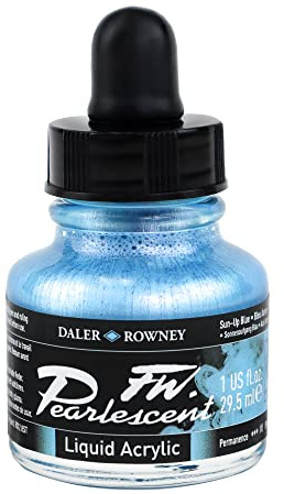 Daler - Botella Rowney FW 29.5ml acrílico Perla líquidos - dom plano Azul