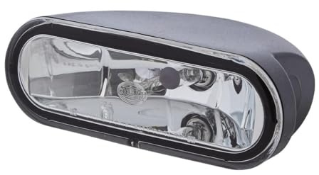 HELLA 1FA 008 284-011 Halogen/Halogen-Fernscheinwerfer - FF 75 - 12V - oval - Referenzzahl: 12.5 - geschraubt - glasklare Streuscheibe - Lichtscheibenfarbe: glasklar - links/rechts
