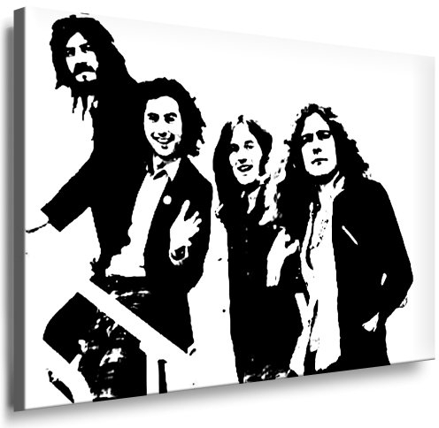 fotoleinwand24 Led Zeppelin Leinwand Bild 100x70cm k. Poster ! Bild fertig auf Keilrahmen ! Pop Art Gemälde Kunstdrucke, Wandbilder, Bilder zur Dekoration - Deko. Musik Stars Kunstdrucke