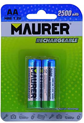 Pila Maurer Recargable HR-6 / AA (Blister 2 Piezas)