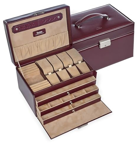 SACHER Schmuckkasten Katja new classic/bordeaux (Leder)