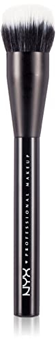 NYX Professional Makeup Pro Brush Dual Fiber - Make-up Pinsel für Foundation, breiter Pinsel mit vollen und weichen Borsten, Foundationpinsel