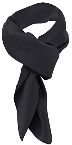 TigerTie Damen Chiffon Halstuch schwarz Uni Gr. 90 cm x 90 cm - Schal