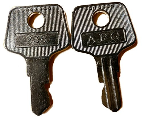 APG Cash Drawer VPK-8K-235 2 Key Set Type 235 for the Vasario Cash Drawer