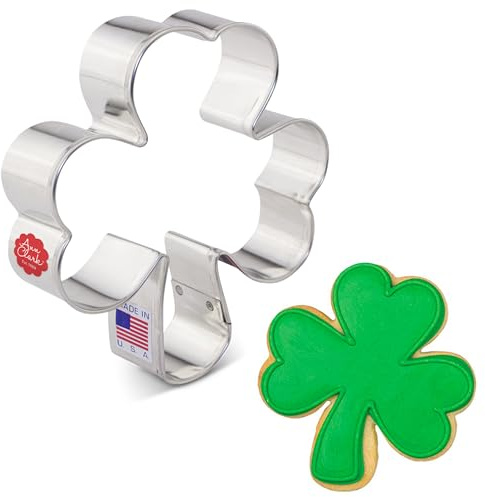Ann Clark St. Patrick’s Day Shamrock Cookie Cutter, 3-3/4” Made in USA
