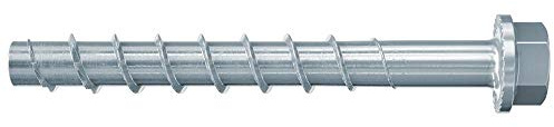 Fischer Viti per Calcestruzzo UltraCut FBS II 14x75 10/-/- US con Testa Esagonale Flangiata per Fissaggio e Rinforzo Solai in Cemento, Riultilizzabili, per Zona Sismica C1 e C2, Acciaio Zincato, 20 pz