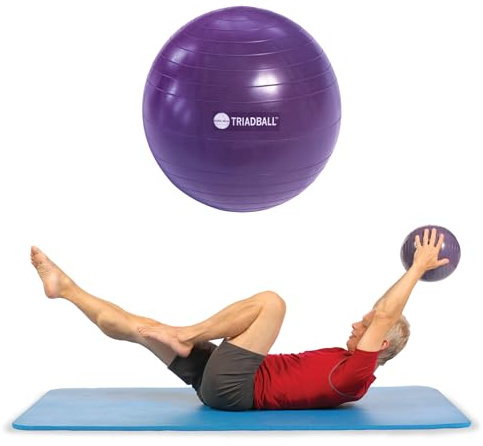 OPTP Triadball – 9½” Diameter Pilates Ball, Adjustable Firmness Workout and Yoga Ball - For Stability and Core Strength Exercise