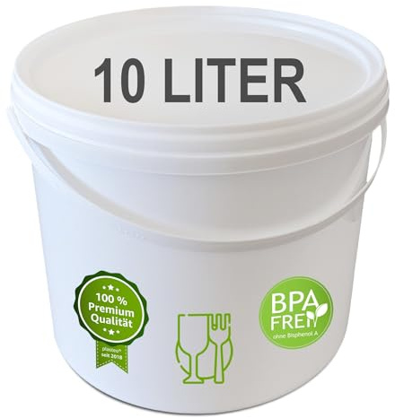 plasteo® Kunststoffeimer mit Deckel, 10 Liter