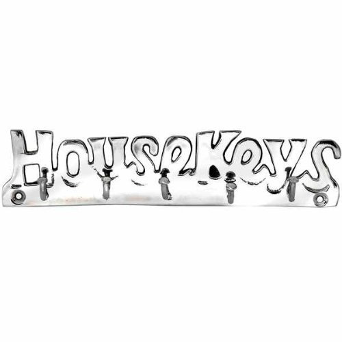 Chattels Chrome Plated Solid Brass House Keys Key Hook 5 Hooks Wall Mounted Holder Rack Including fixings