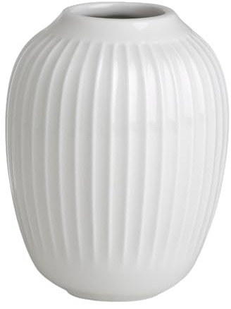 Kähler Vase H10.5 cm Hammershøi Dansk design för blommor Handgjord, vit