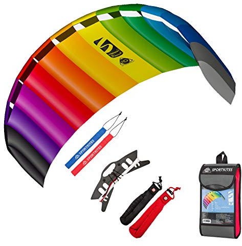 HQ Lenkdrachen Lenkmatte Drachen Symphony Beach III 2.2 Rainbow Bundle Kite