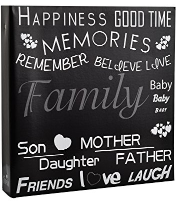 Arpan Jumbo 600 Hold Photos Album Slip In Case Ring Binder 6x4/ 10x15 cm Photos Album (Memories Black)